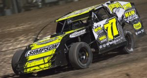 Mike Wedelstadt in action in his Modified.